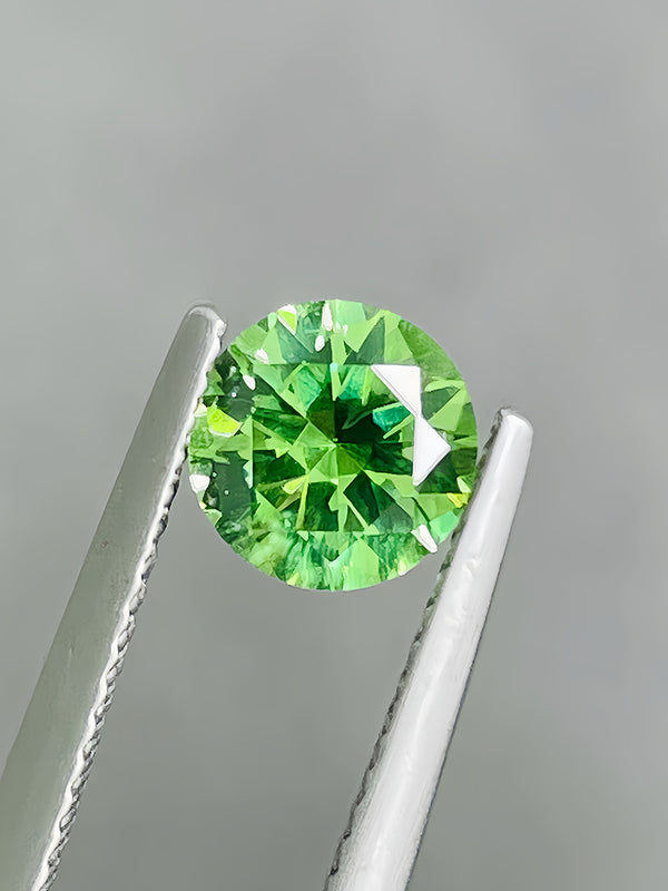 1.23Ct Natural russia urals demantoid garnet gemstone loose stone clean1st vivid green color by partner of WB Gem  DMRG30