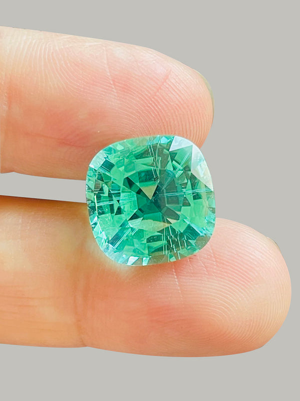 collection 12.97Ct Natural paraiba tourmaline gemstone loose stone prefect cut noen green color mozambique by partner of WB Gem    PRG07