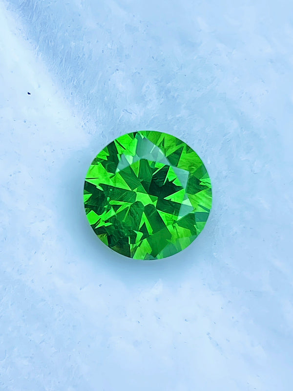 2.20Ct Natural russia urals demantoid garnet gemstone loose stone clean1st vivid green color by partner of WB Gem DMRG38