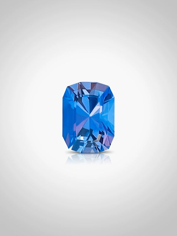 Natural tanzanite stone precision cut gemstone loose blue color 1.94ct clean 100% design by WB Gem TZA100