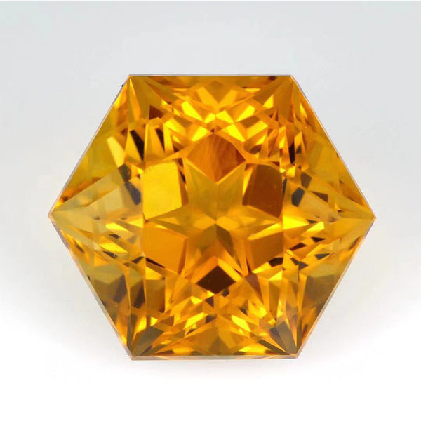 12.88Ct Natural citrine gemstone loose stone color precision cut brazil WB Gem OTA07