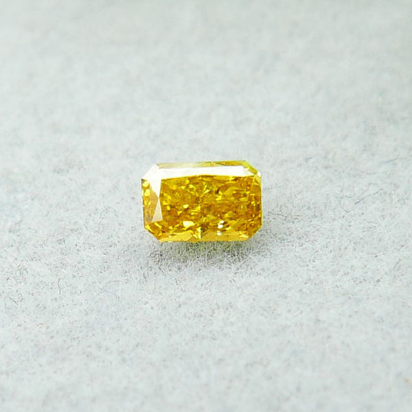 0.18ct Natural natural diamond fancy yellow color vivid loose stone WB Gem AD89