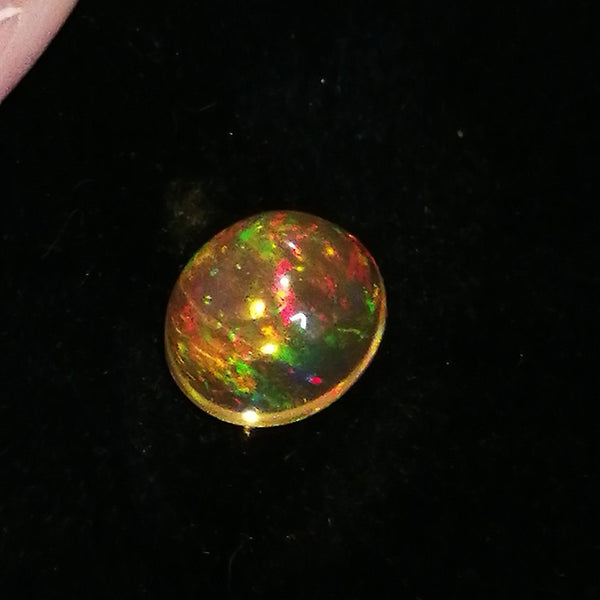 2.47Ct Natural fire opal mexican gemstone orange play color loose stone cabochon WB Gem OPA13