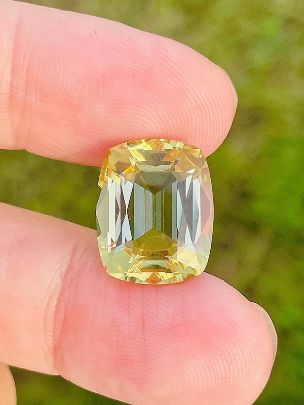 12.01ct Natural scapolite rare gemstone loose stone prefect Europe cutting yellow color WB Gem SC07