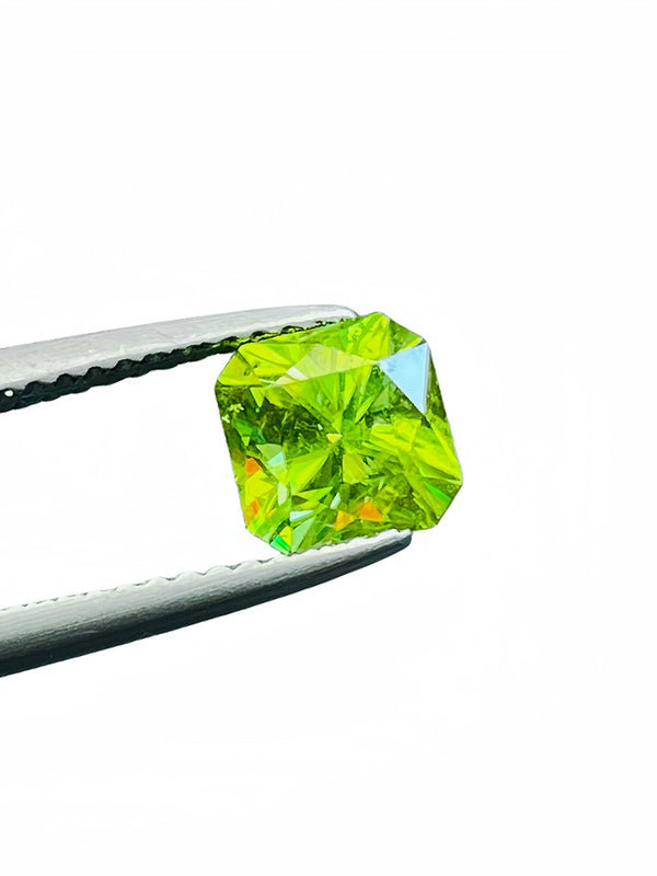 1.6Ct Precision cut Natural sphene luster sparkling as diamond gemstone loose stone green color WB Gem SHA14