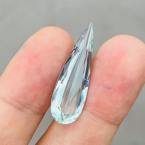 8.86Ct Natural Aquamarine gemstone Germany fine cut bullet cut Advanced Design brazil WB Gems AQA19