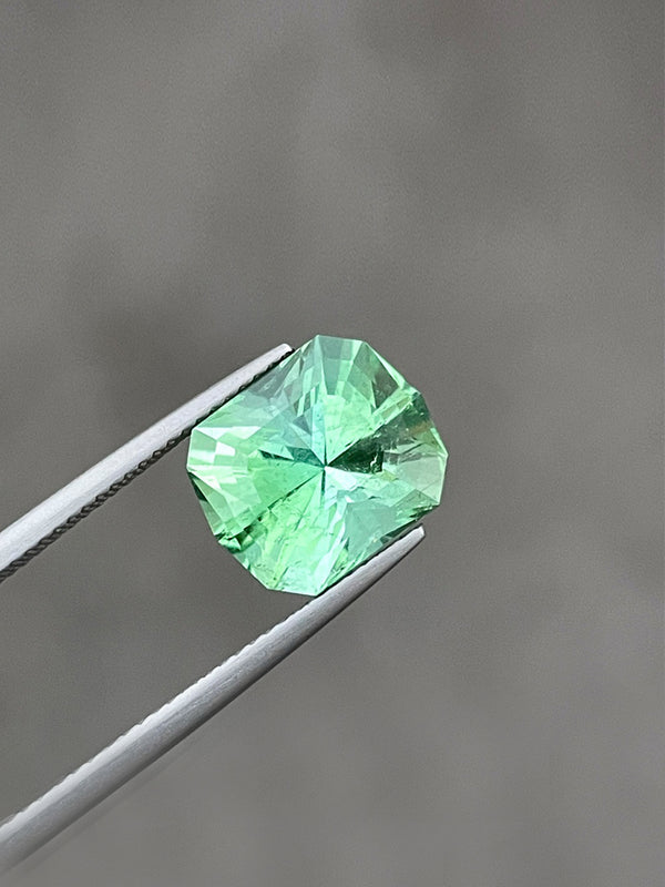 6.21ct Natural neon green tourmaline gemstone loose stone afghan beauty precision cutting WB Gem TMA15