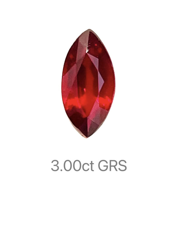 3.00ct Natural unheated ruby gemstone untreatment pigeon blood color mozambique by partner of WB Gem WB RG05