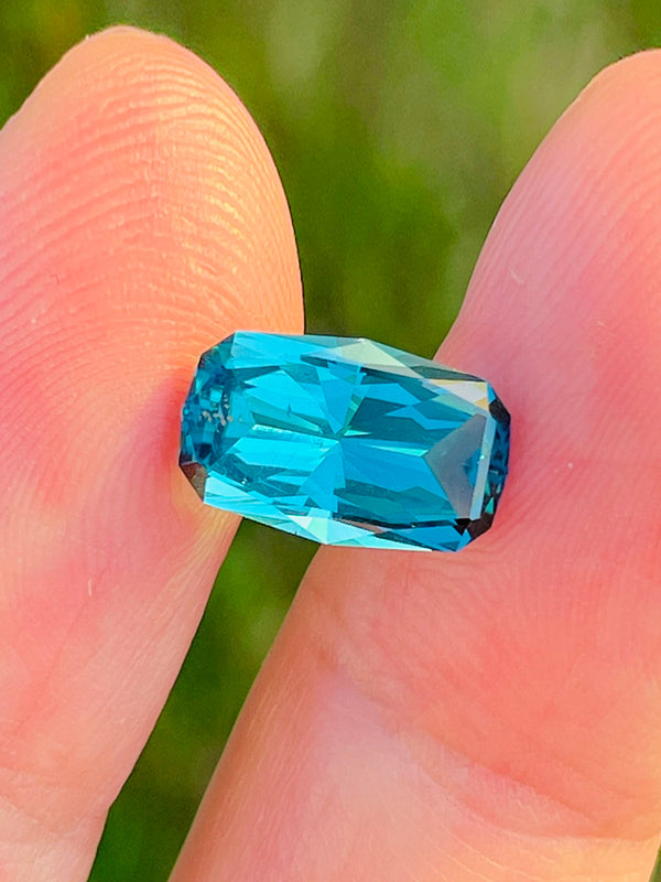 4.35ct Natural afghanistan tourmaline gemstone loose stone unheat indigo to lagoon blue custom precision cutting WB Gem TMA37