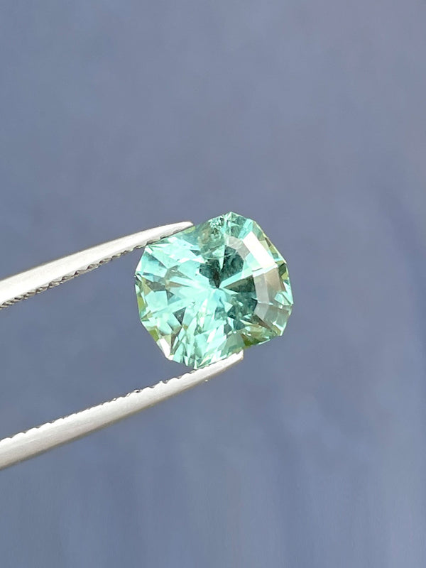 3.05ct Natural afghanistan tourmaline gemstone loose stone tiffany green precision custom cutting WB Gem  TMA29