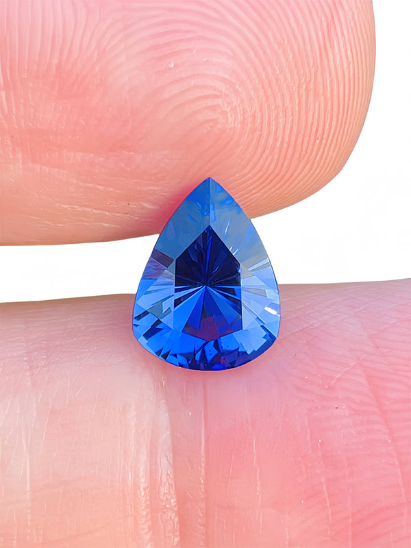 3.83ct Natural tanzanite gemstone loose stone royal blue color precision cut pear shape WB Gem TZA98