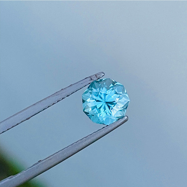 2.93Ct Natural zircon gemstone loose stone cambodia blue color precision cut WB Gem ZCA02
