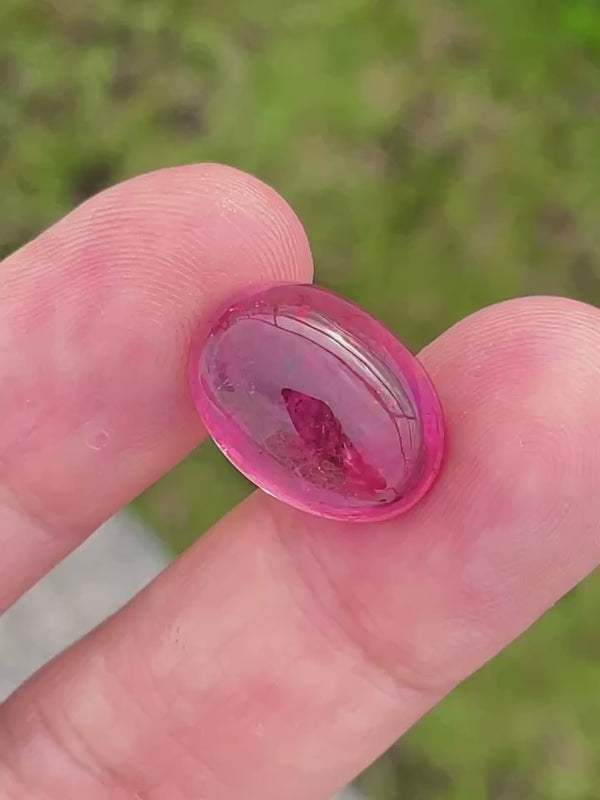 15.63Ct Natural rubilite gemstone loose stone cabochon pink color NIgeria WB Gem TMA20