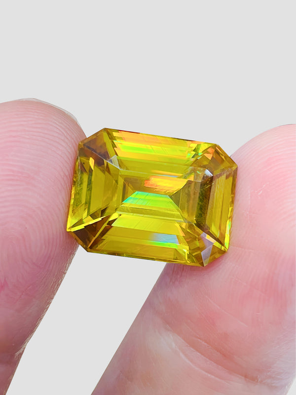 rare size 14ct Natural gemstone loose stone canary color all clean crystal by parner of WB Gem SHG03