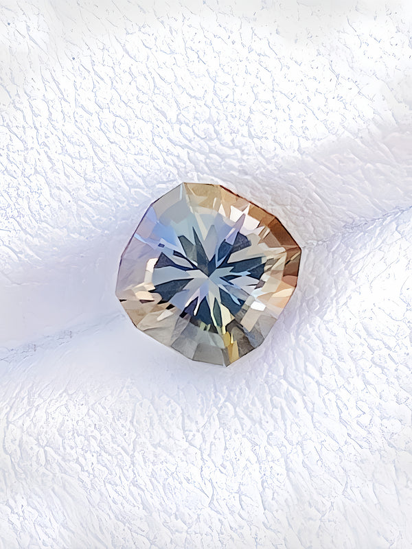 Natural Unheated Tanzanite Zoisite Gemstone Precision Custom Cut  Metal Bi Color Jewelry design 2.38 Carats WB Gems TZA15