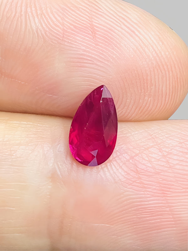 GRS certificated Rare Natural Burma Ruby unheated Pigeon Blood Gemstone jewellry 1.49 Carat WB Gems RMA11