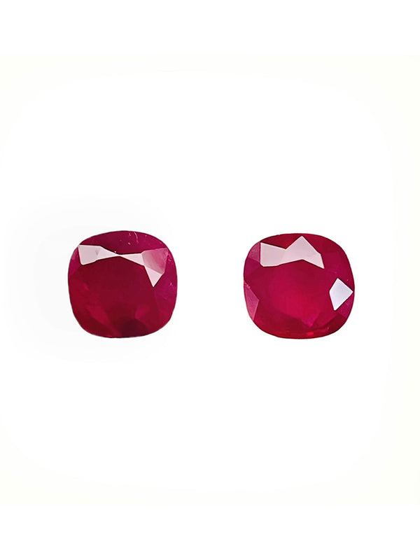 rare pair burma ruby 2.06Ct Natural gemstone unheated pigeon blood color loose stone Myanmar WB Gem RMC20