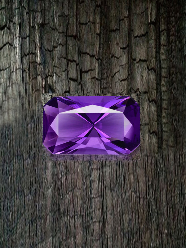 11.16Ct Natural amethyst gemstone purple color loose stone custom cut bolivia WB Gem  AMA02