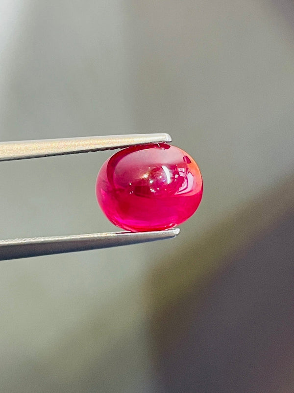 Natural Burmese Red Ruby Plain cabochon Stone clean quality  4.25 Carat WB gems G032