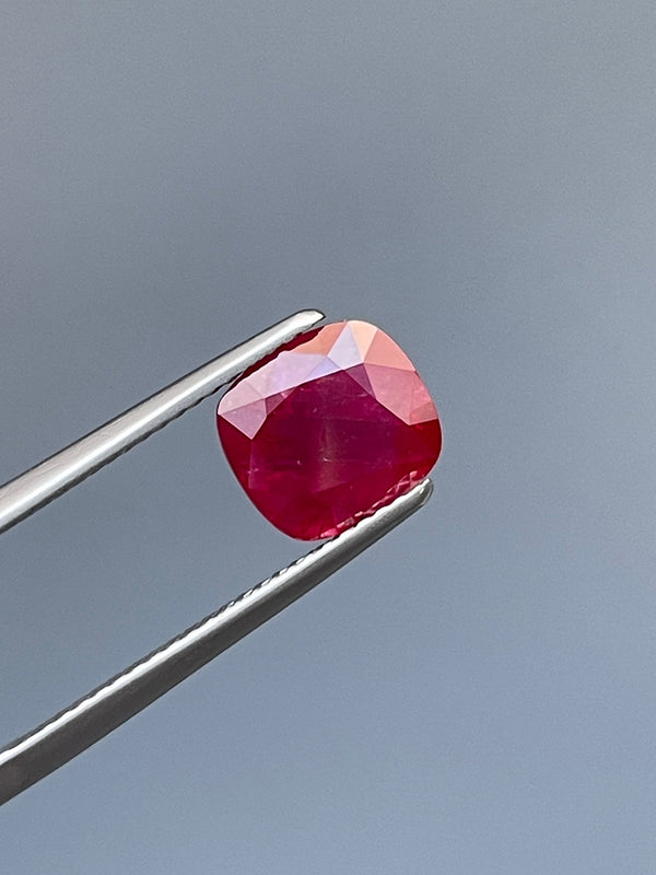 GRS certificate 3.09Ct Natural burma ruby unheat gemstone loose stone red color by partner of WB Gem RMG05