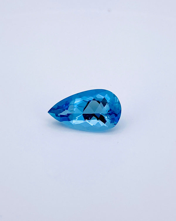 Natural 3.26 Ct Top Super Santa Maria color AquamarineGemstone deepest as indigo AQA90