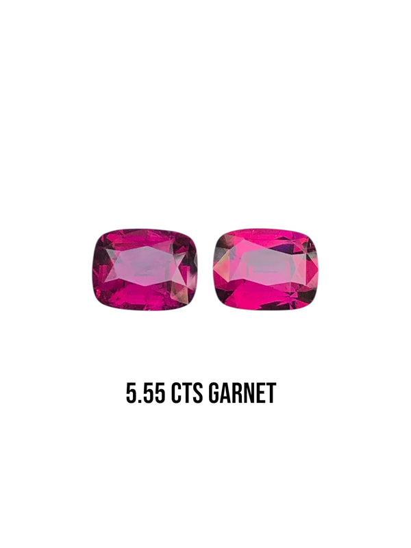 5.55 Cts Highly precision-cut magnesium aluminum Garnet Rose Red color eye clean quality GNC09