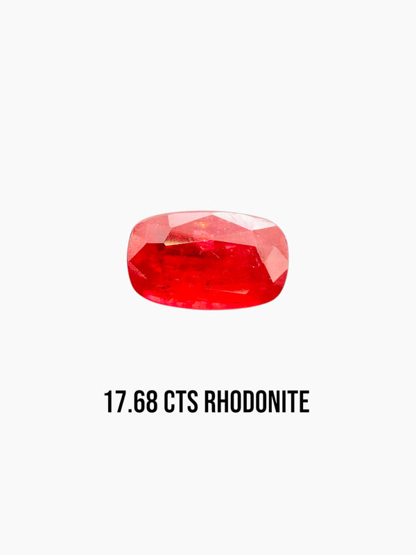 17.68 Cts Stunning Piece of Natural Rhodonite Red coloreye clean quality Gemstone RDA46