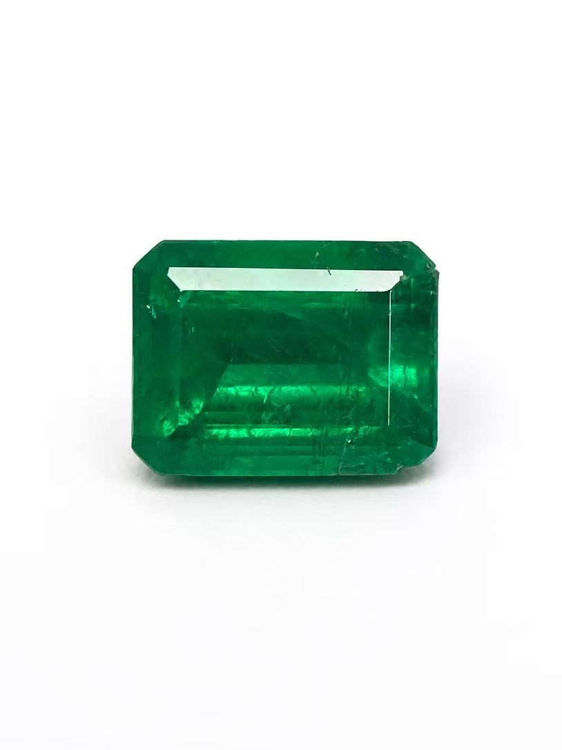 0.59ct Guild Natural Emerald Columbia Muzo vivid green gemstone Wbgem EMA103