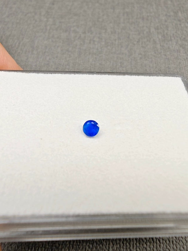 稀有 0.18 克拉天然华恩宝石裸石鲜艳的蓝色未加热无处理表面清洁原产德国 WB GemHYA20