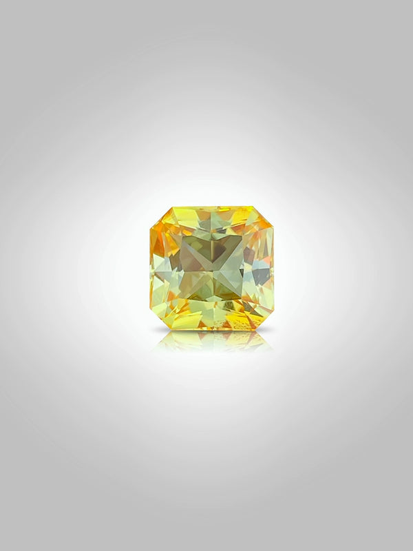 9.26 克拉天然方柱石宝石裸石黄色完美欧洲切割清洁 WB 宝石 SC05