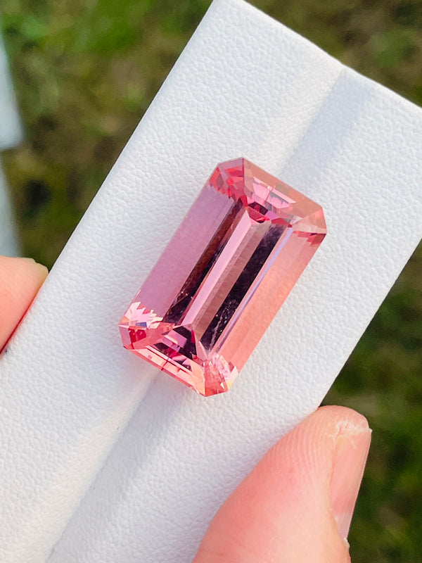 25.87Ct Natural morganite gemstone loose stone top color vivid intense pink  beauty emrald cutting brazil WB Gem   MGA06