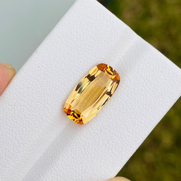 5.36Ct Natural imperial topaz gemstone loose stone custom cutting brazil clean WB Gems IMA01