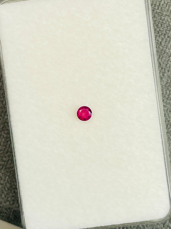 Roter Beryll von Rere, 0,13 ct, natürlicher roter Smaragd-Edelstein, loser Bixbite-Stein, ungewärmt, keine Behandlung, rote Farbe, Zertifikat von Guild WB Gem RE06