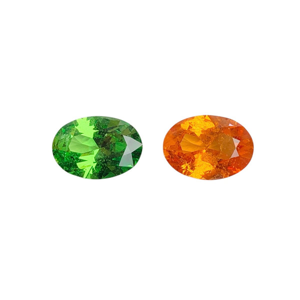 Tsavorite-Spessartite-Garnet-Pair