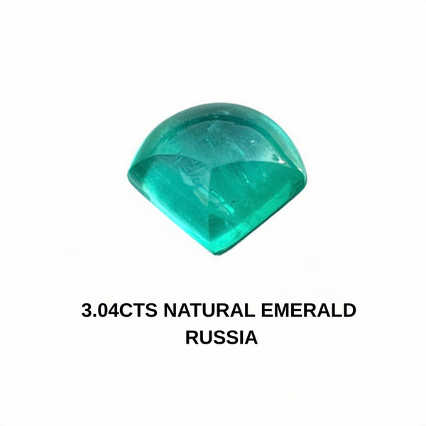 3.04ct Natural Emerald Russia Neon Green color Russia Gemstone Wbgem EMA44