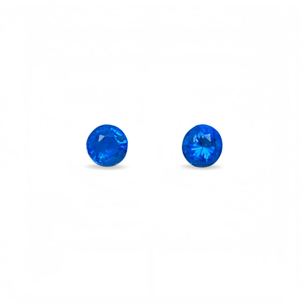 Pair 0.08Ct Natural hauyne gemstone loose stone vivid blue color fine cut clean clariry germany WB Gem HYC01