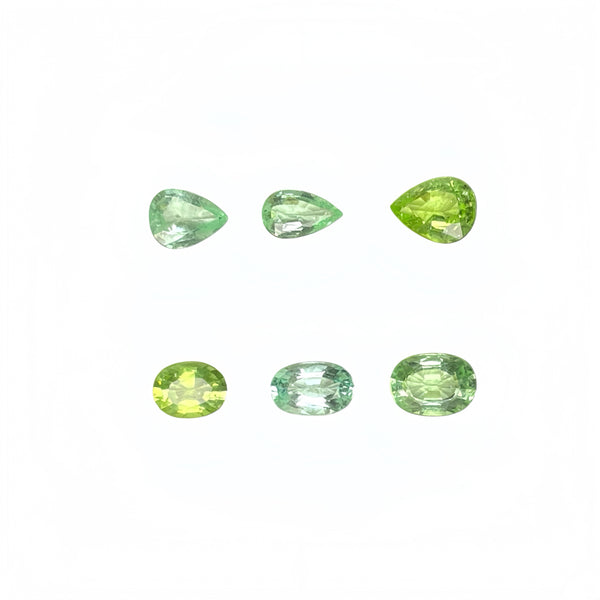 set 2.87Ct 6 pcs Natural paraiba gemstone loose stone neon color earrig design mozambique WB Gem PRF03