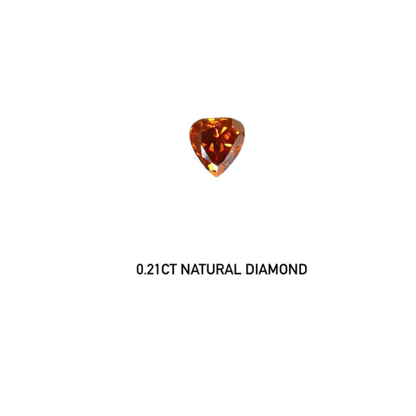0.21ct Natural Diamond Rare Dark Orange color African Gemstone Wbgem AD66