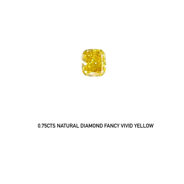 IGEC Certified Natural Diamond Fancy Vivid Yellow Color Gemstone Eye clean quality Wbgem AD17