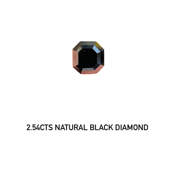 2.54ct GIT Certificate Natural Black Diamond Fancy Perfect Clean Gemstone D63