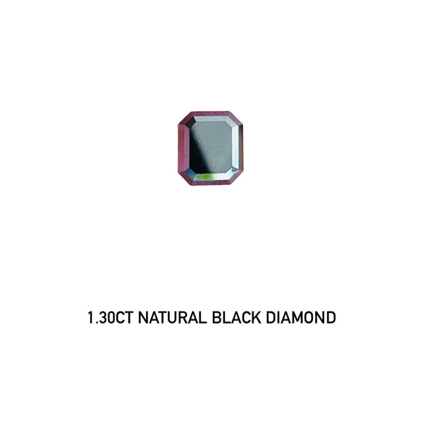 1.30ct GIT Certificate Natural Black Diamond Fancy Eye clean quality Gemstone Wbgem D77