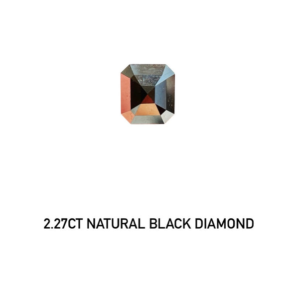 GIT certificated 2.27Ct Natural black diamond gemstone loose stone sugarloaf cut clean clarity afraican WB Gem D61