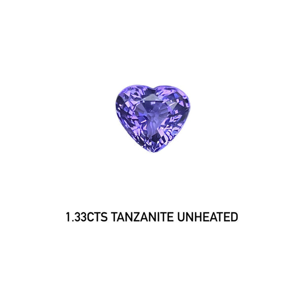 1.33 carat natural unheat tanzanite gemstone rare purple color for jewelry design  TZA50