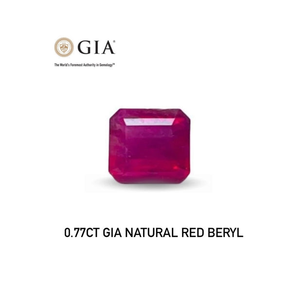 GlA Red emrald red beryl rare size 0.77carat cleanest collection RE10