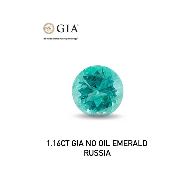 1.16ct GlA Certificate No Oil Emerald Rare Ural Russia origin EMA140