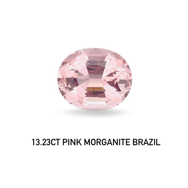 Stunning Brazilian 13.23ct Baby Pink Morganite Precision Rose Cut Pink Beryl MGA02 WB GEM