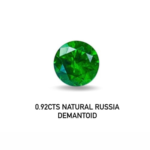 Exquisite 0.92ct Russia Ural demantoid 1st vivid green DRA28
