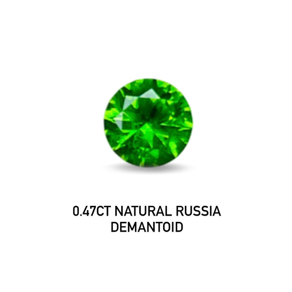 Flawless Top Quality Gem vivid green Top color 0.47ct Russia demantoid Garnet DRA09