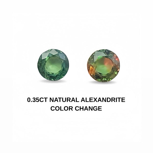 0.35ct Natural Alexandrite Color Change green to orange pink Eye clean quality Sri Lanka Gemstone Wbgem AXA05
