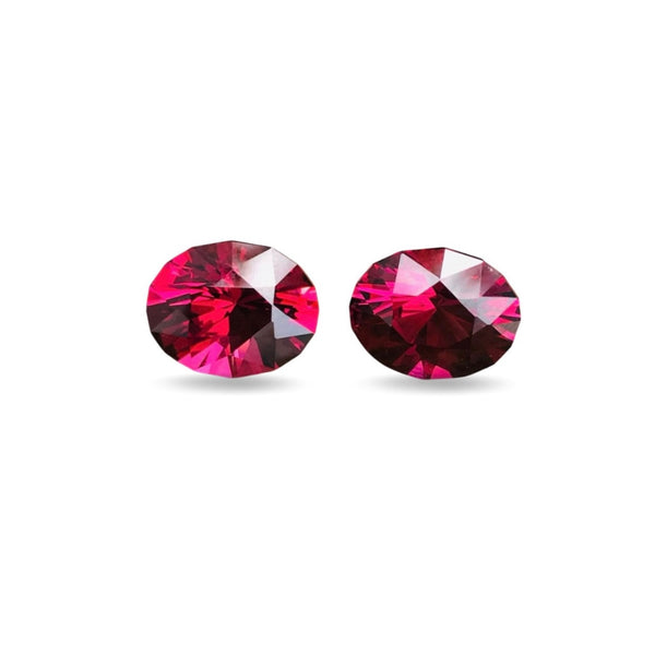 pair 12.07ct Natural rhodolite umbalite gemstone loose stone  beauty custom precision cutting WB Gem  GNC02